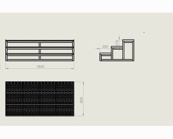 Изображение для товара Лестница металлическая (3 ступени)